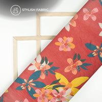 Beautiful Seamless Floral Digital Print Bemberg Chiffon Fabric