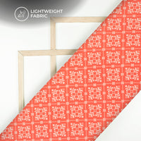 Rose Red Patola Digital Print Chinnon Chiffon Fabric