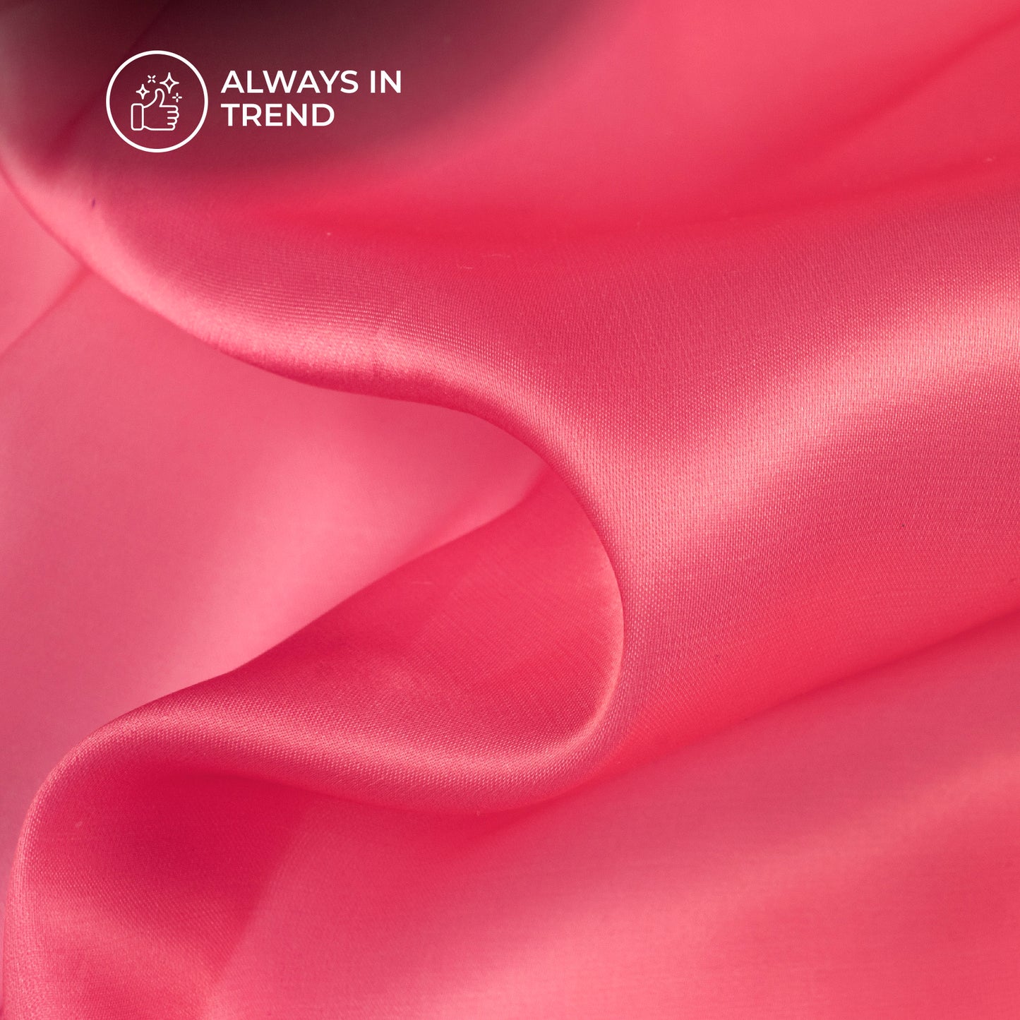Light Pink And Hot Pink Ombre Digital Print Organza Satin Fabric
