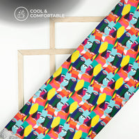 illusion Evil Eye Quirky Digital Print Rayon Fabric