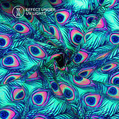 Design the Future With Feather Digital Print Neon Kota Doria Fabric