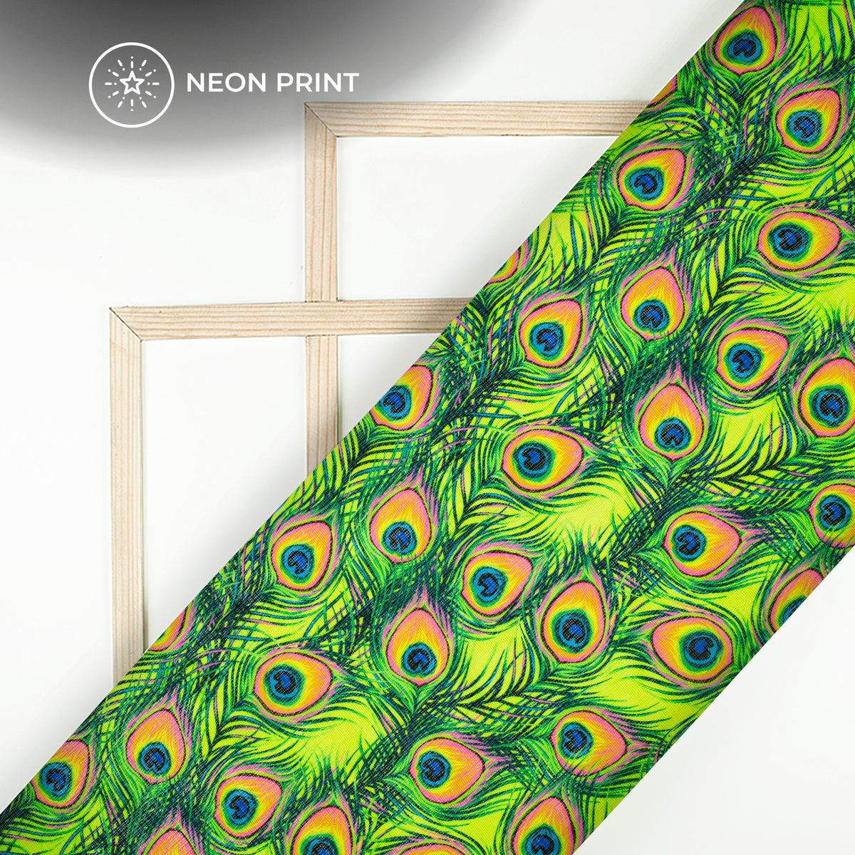 Design the Future With Feather Digital Print Neon Kota Doria Fabric