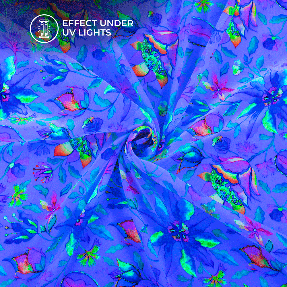 Neomode - High-Fashion Florage Digital Print Japan Satin Fabric , DIY Ready