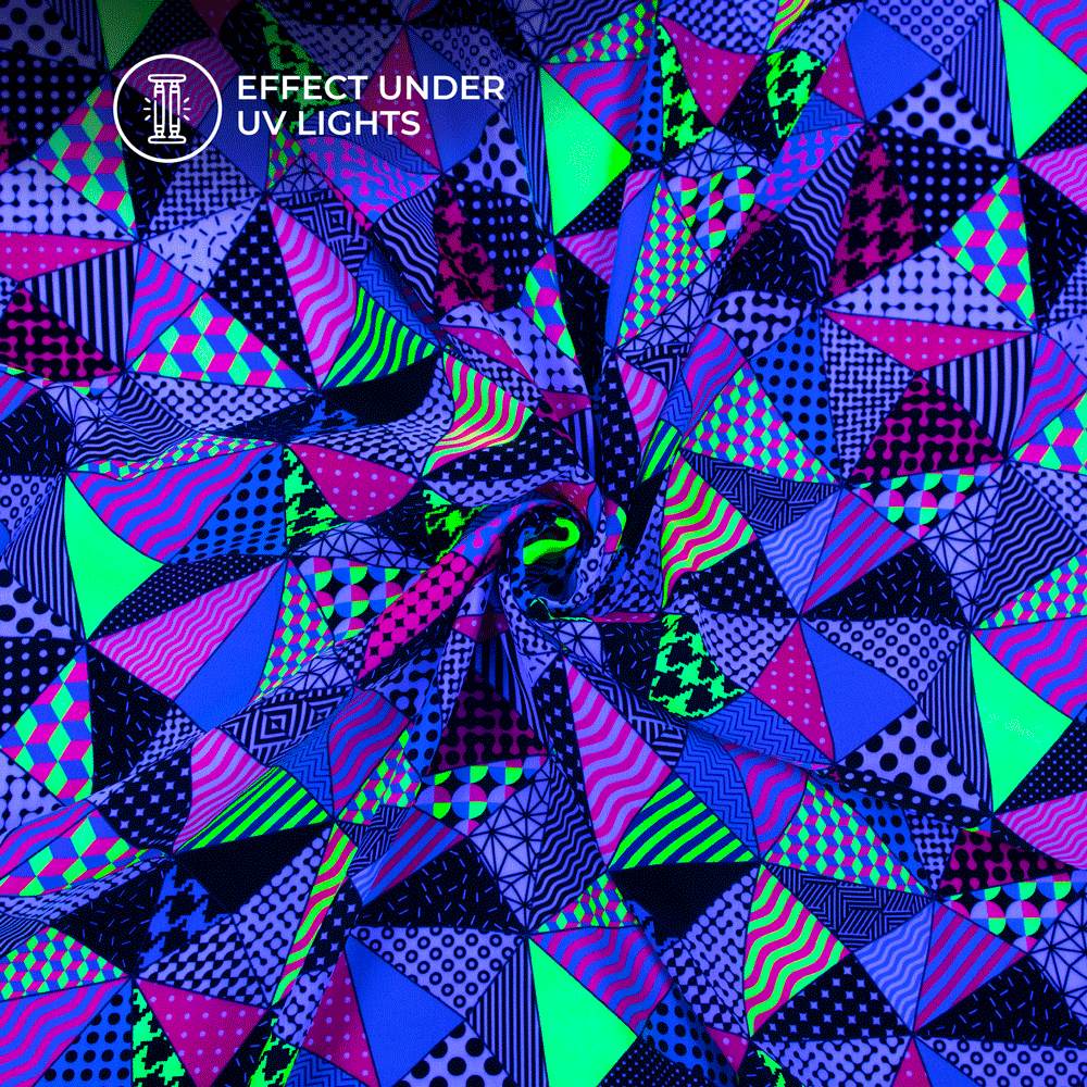 Neonxmetry - Digital Print Neon Japan Satin Fabric For The Next Generation