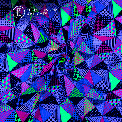Neonxmetry - Digital Print Neon Japan Satin Fabric For The Next Generation
