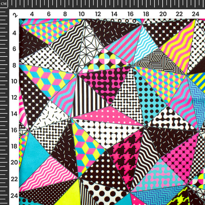 Neonxmetry - Digital Print Neon Japan Satin Fabric For The Next Generation