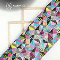 Neonxmetry - Digital Print Neon Japan Satin Fabric For The Next Generation