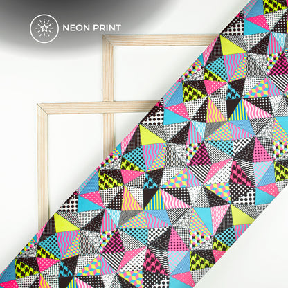 Neonxmetry - Digital Print Neon Japan Satin Fabric For The Next Generation
