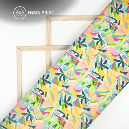 Neonpop - Digital Print Neon Japan Satin Fabric For Bold Creator
