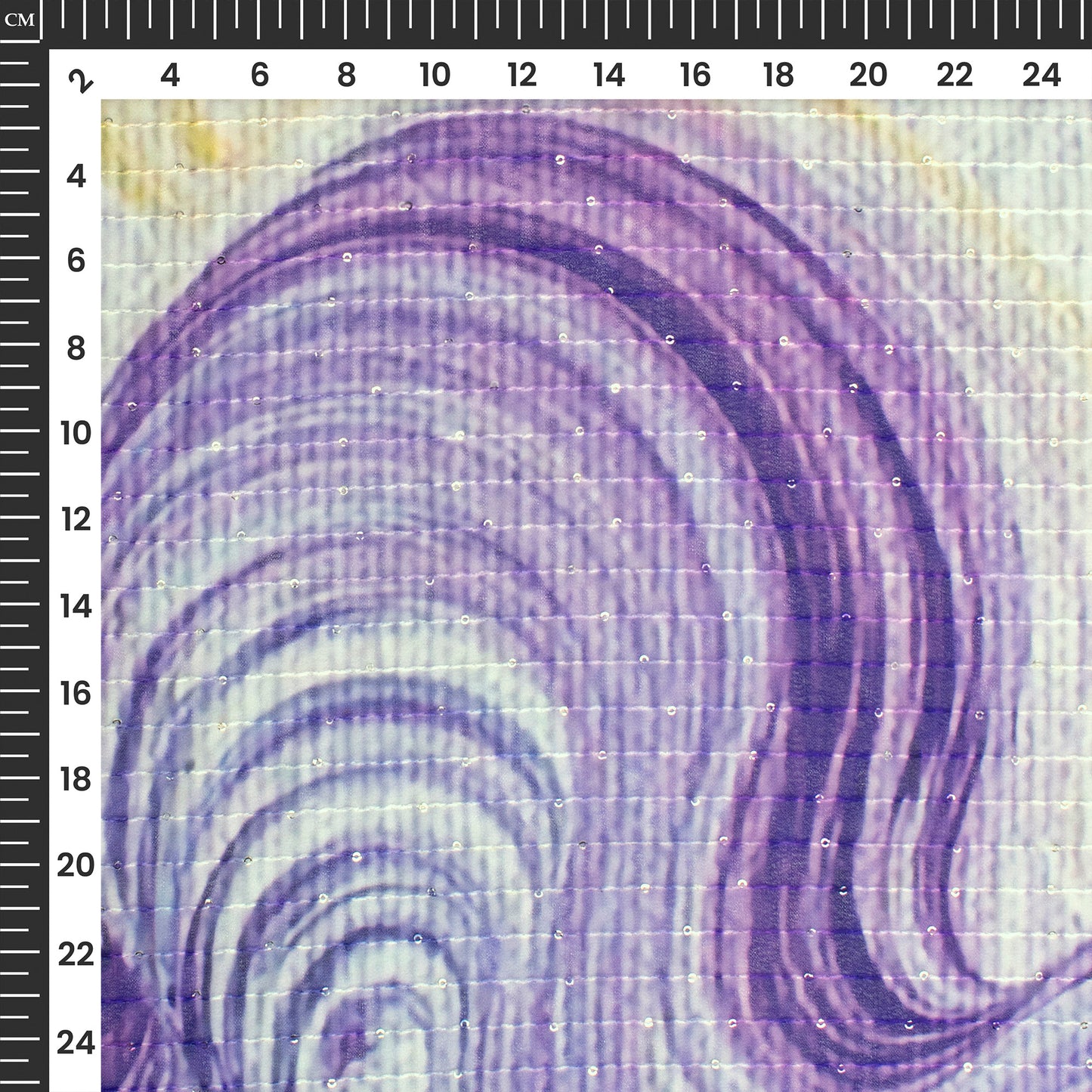 Dreamscape Digital Print Sequins Georgette Fabric For Creative Designers