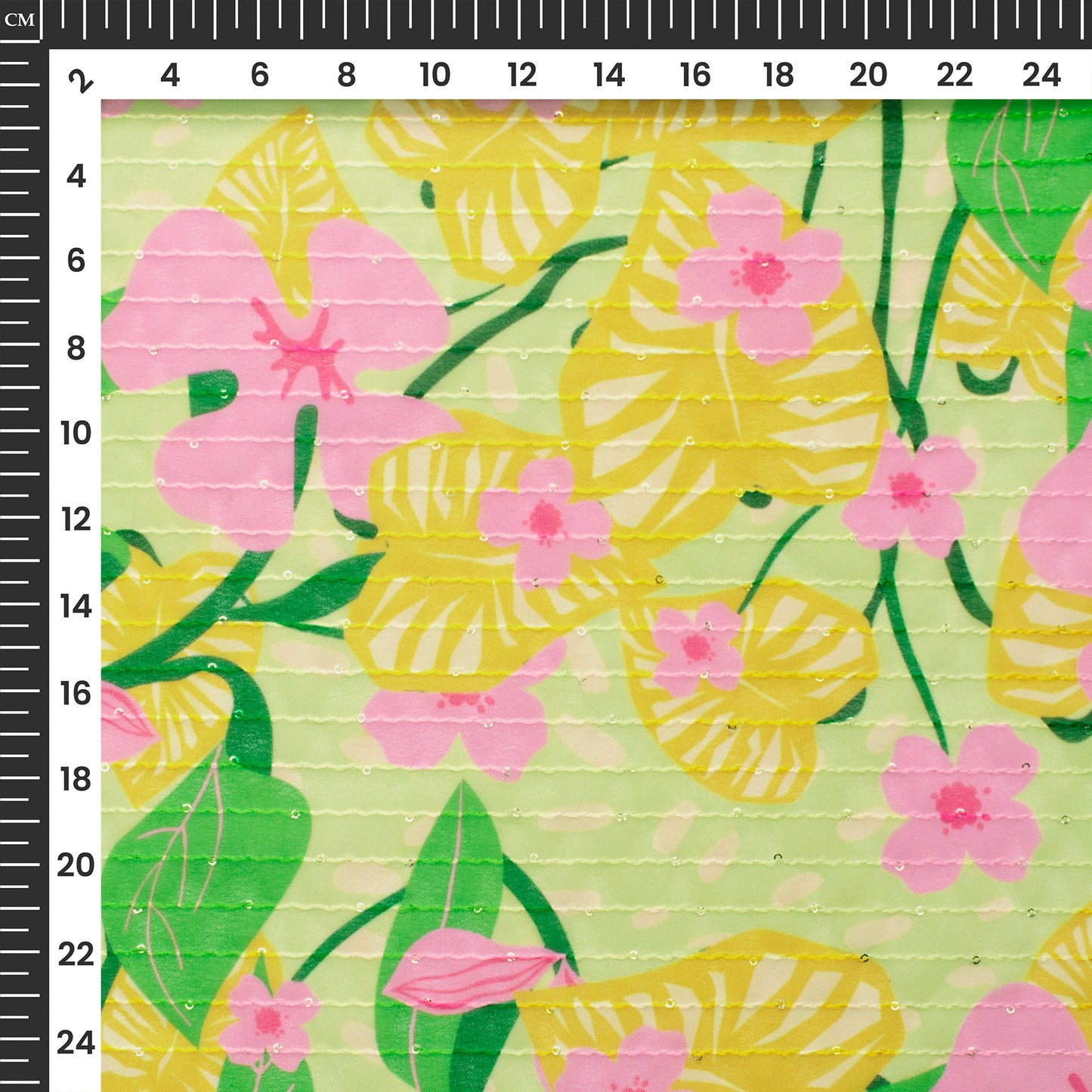 Romantic Floral Digital Print Sequin Georgette Fabric  For Gen-Z Fits