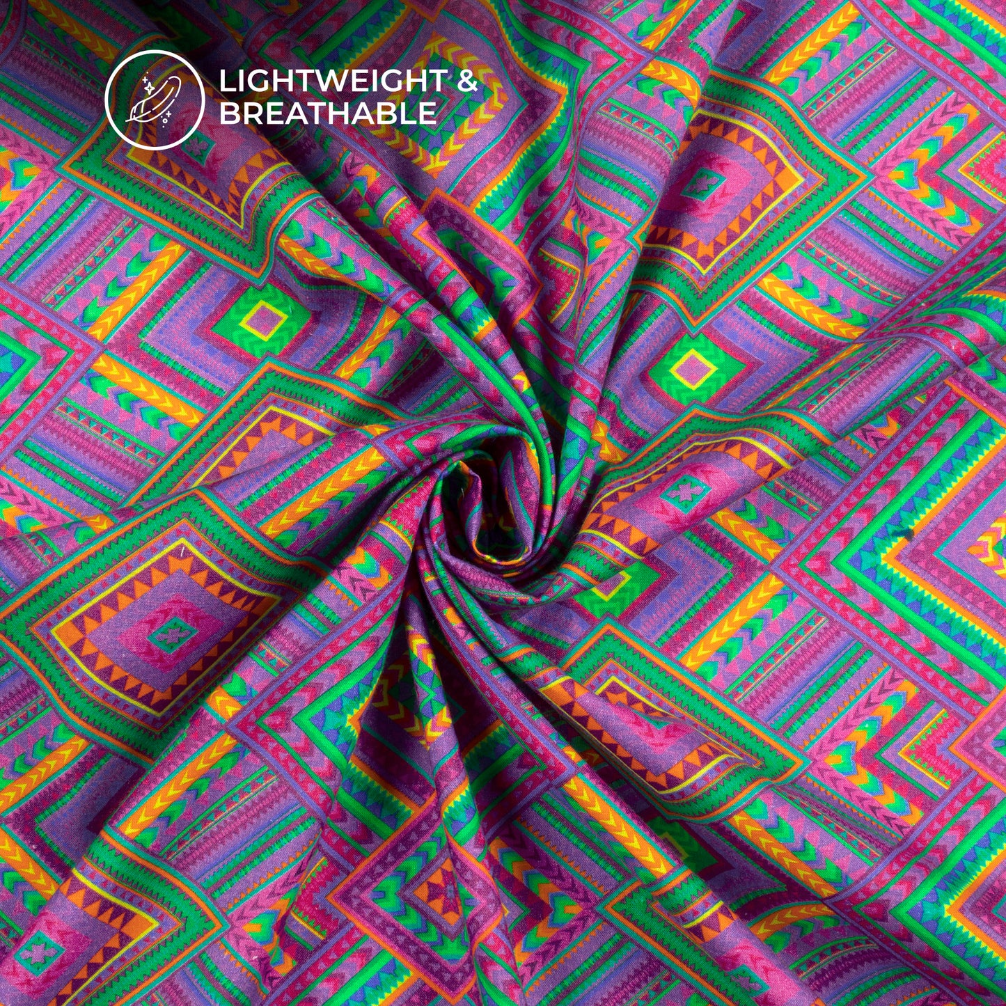 Geometric Patola Digital Print Cotton Cambric Fabric