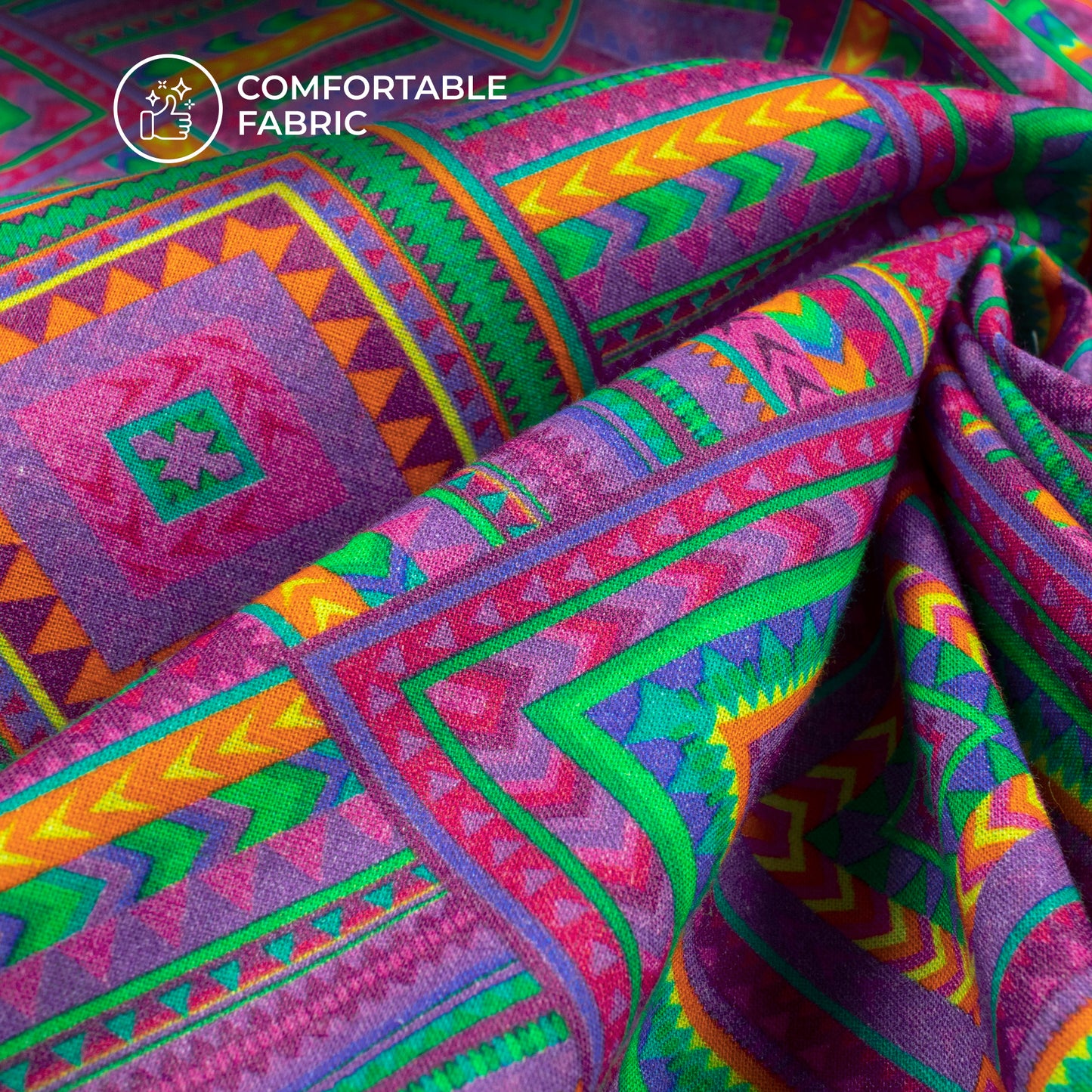 Geometric Patola Digital Print Cotton Cambric Fabric
