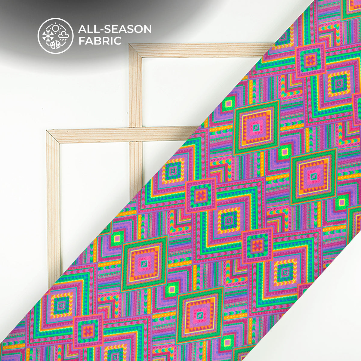 Geometric Patola Digital Print Cotton Cambric Fabric