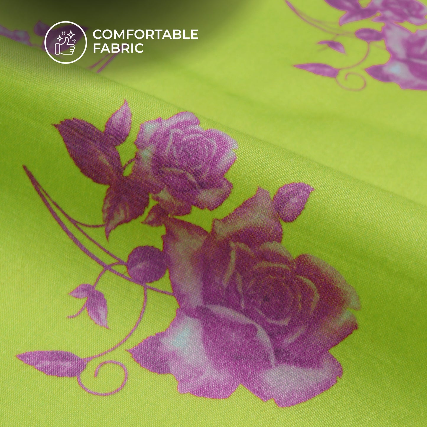 Anciant Rose Digital Print Cotton Cambric Fabric
