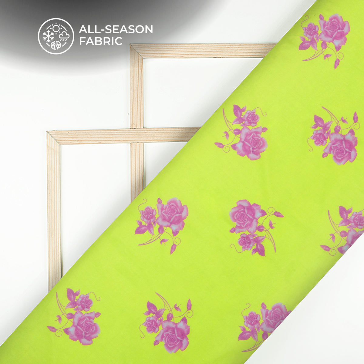 Anciant Rose Digital Print Cotton Cambric Fabric