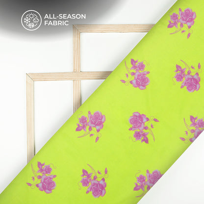 Anciant Rose Digital Print Cotton Cambric Fabric