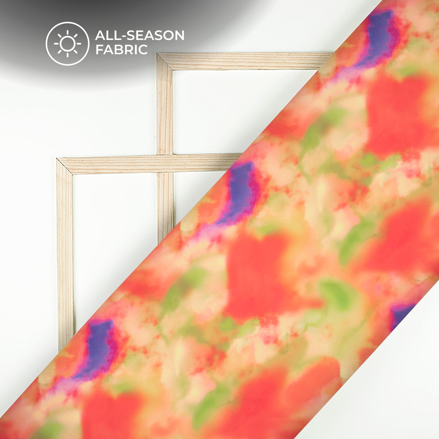 Multi-Color Tie And Dye Digital Print Moss Georgette Fabric(Width 56 Inches)