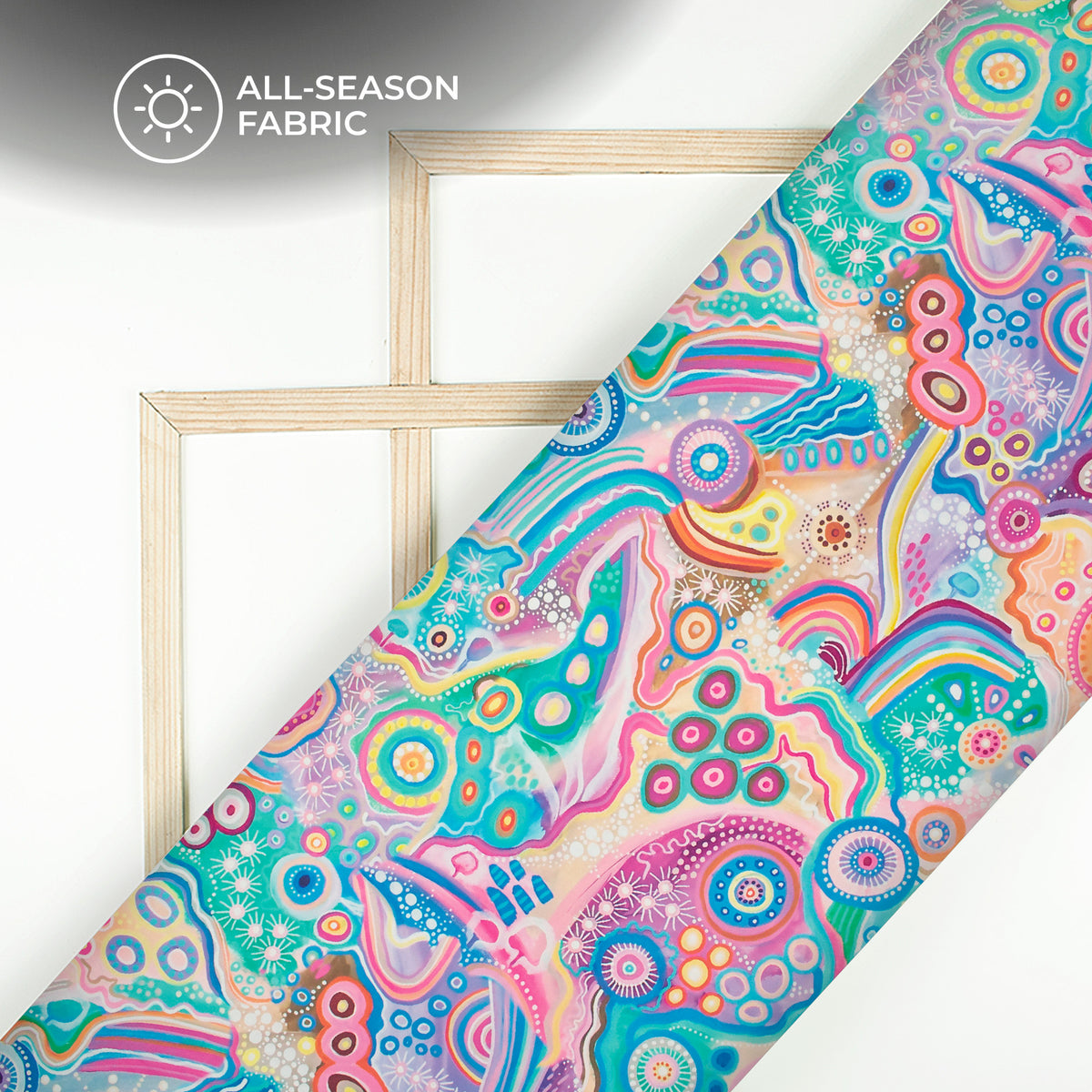 Muiti-Color Abstrac Digital Print Moss Georgette Fabric(Width 56 Inches)