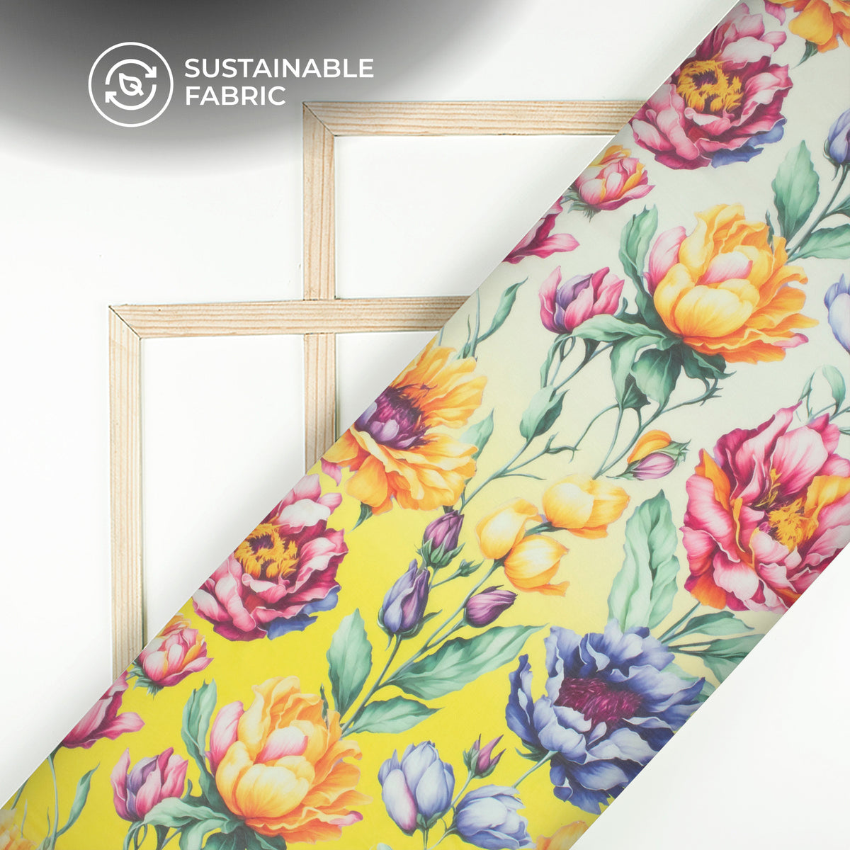Multi-Color Floral Digital Print Poly Chiffon Fabric