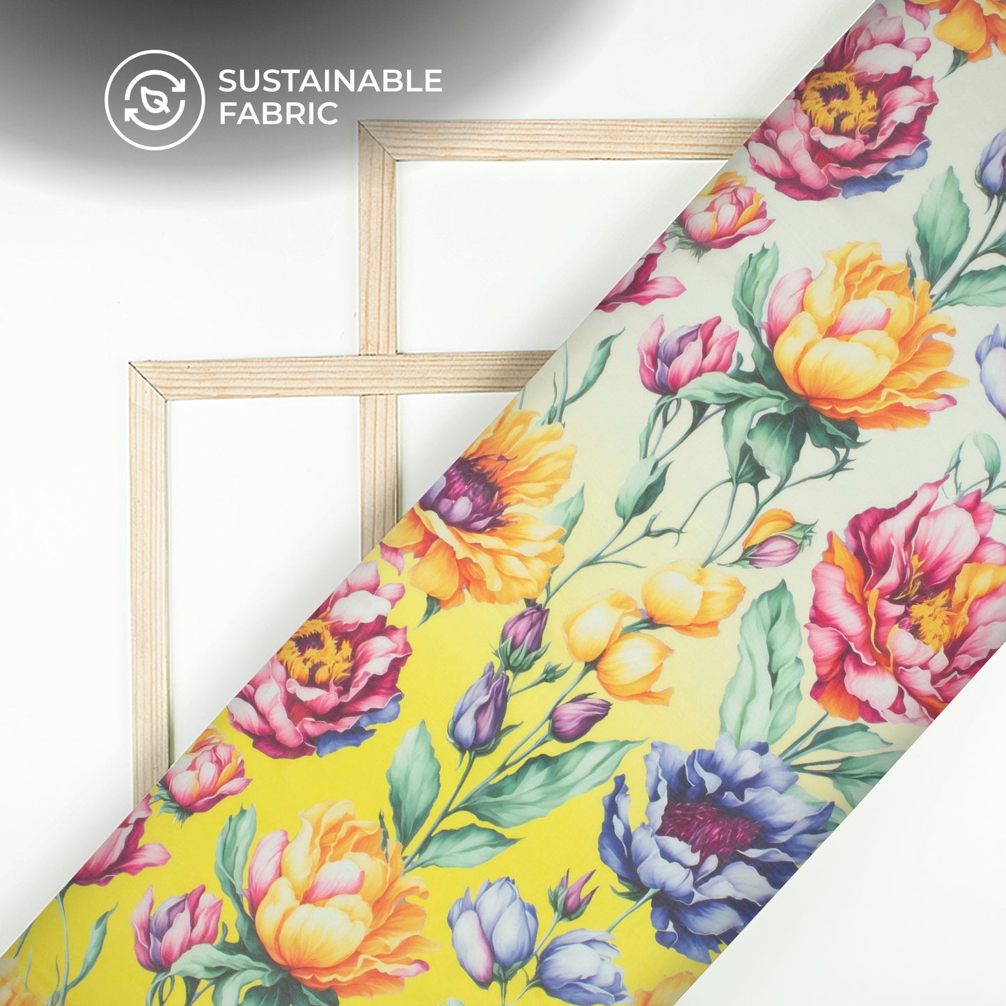 Multi-Color Floral Digital Print Poly Chiffon Fabric