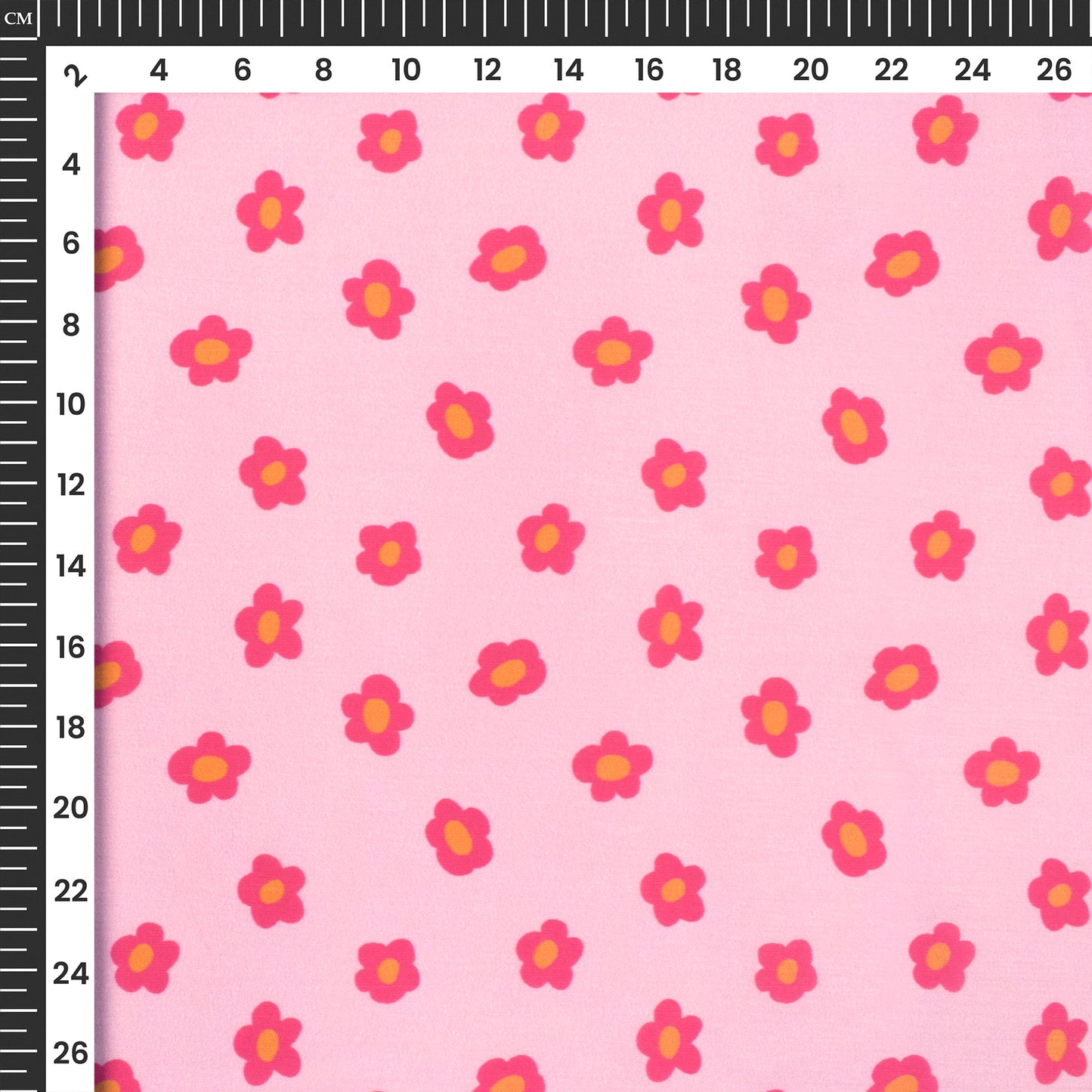Baby Pink Floral Digital Print Muslin Fabric