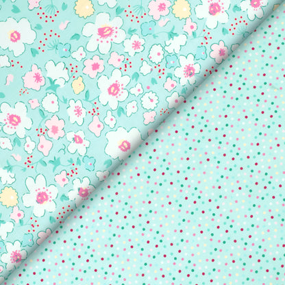 Multi Color Polka Dots Digital Print Muslin Fabric