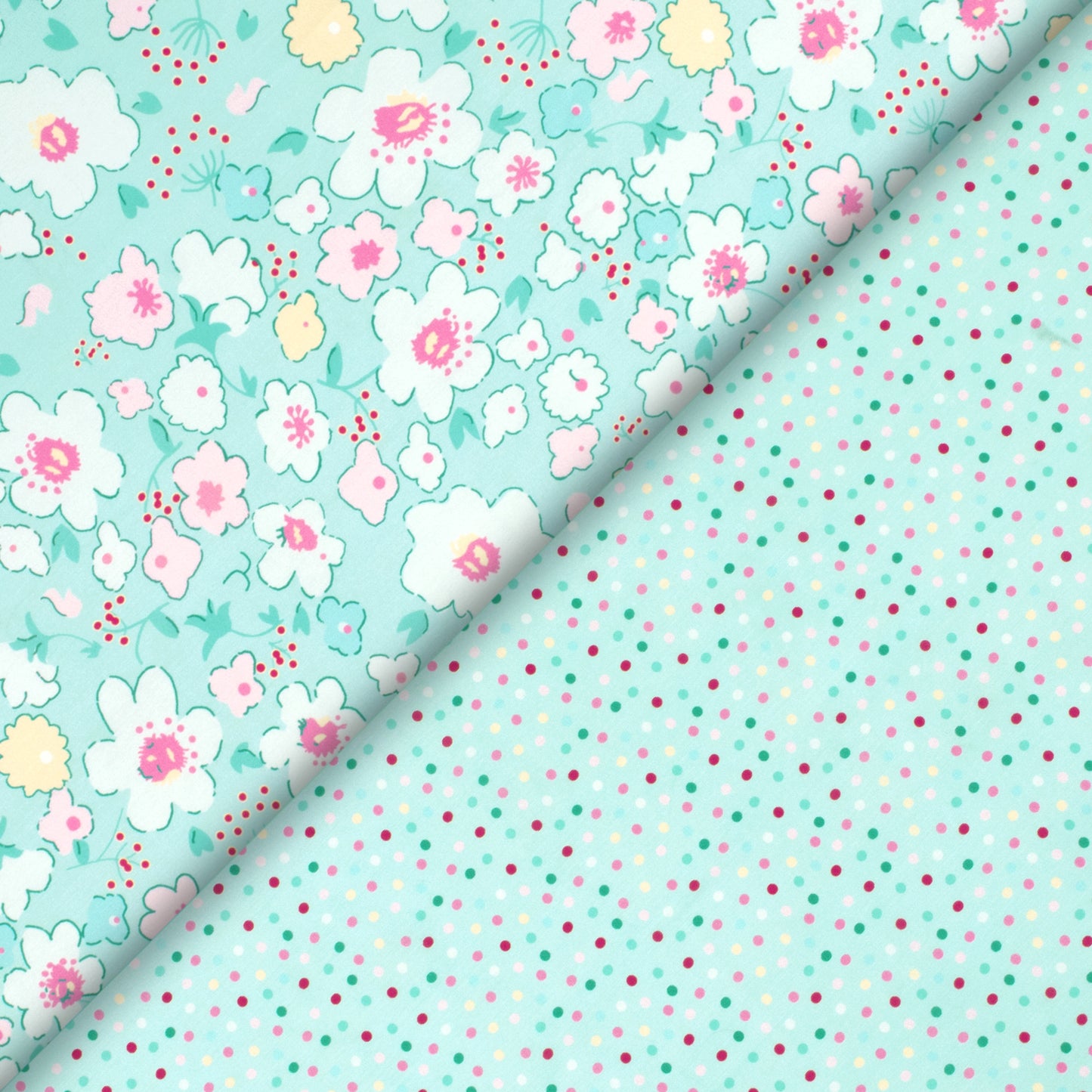 Sky Blue Floral Digital Print Muslin Fabric