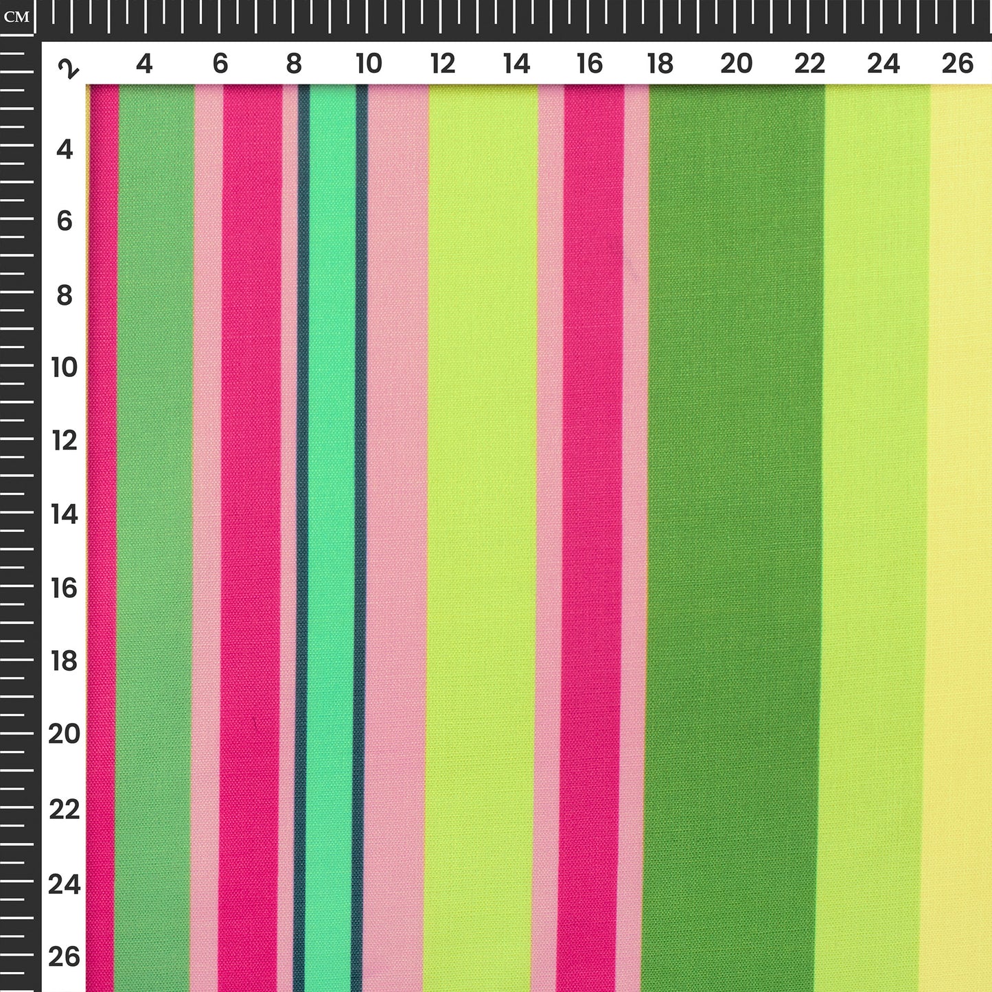 On the Line - Aesthetic Stripes Digital Print Poly Linen Fabric