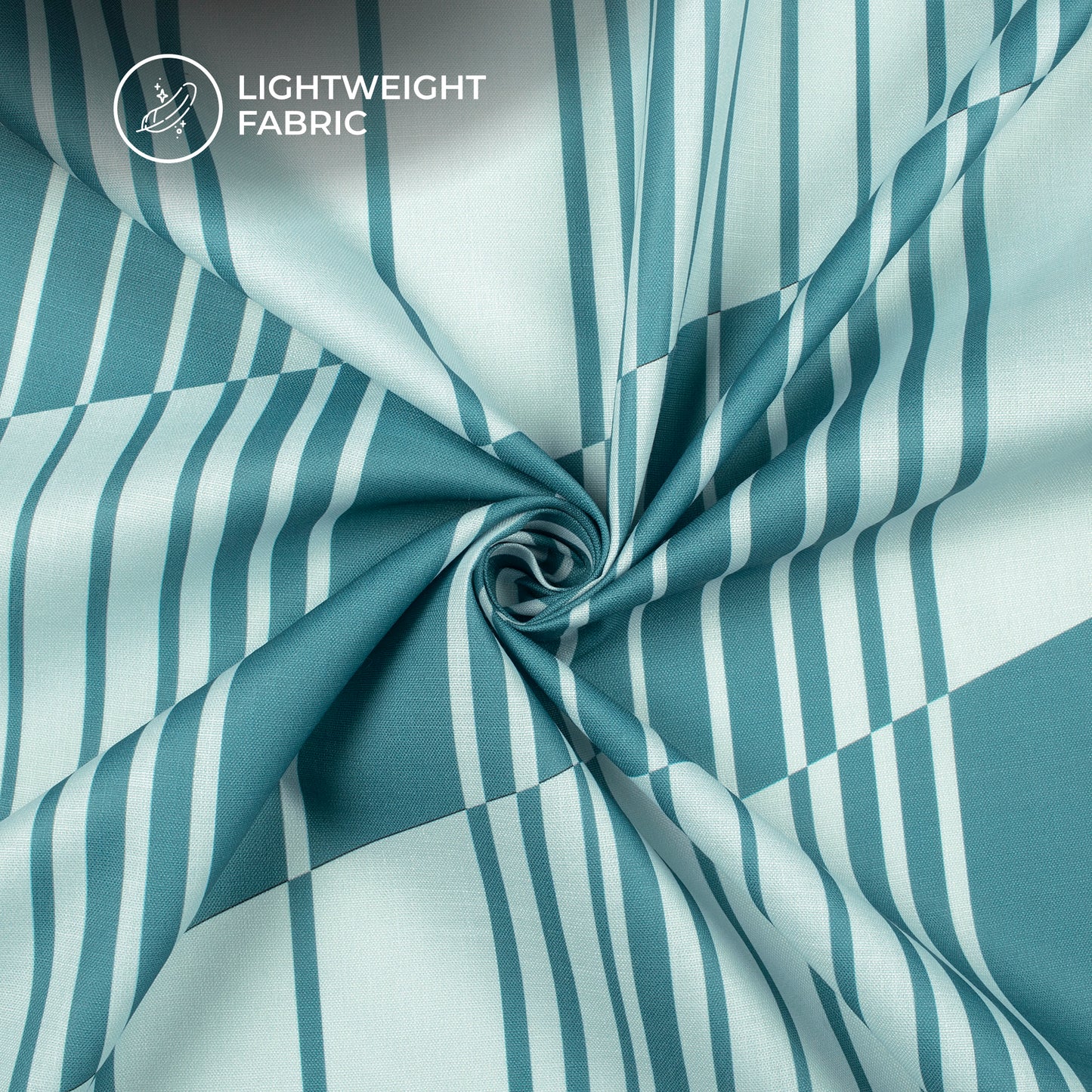 Vibe Stripes - Retro Lines Digital Print Poly Linen Fabric