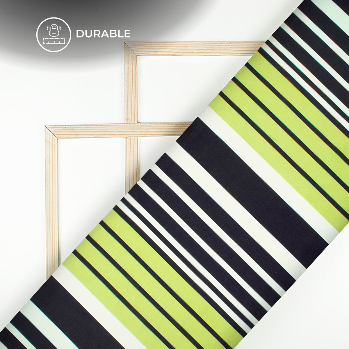 2025 Fabric Hit - Striped Digital Print Poly Linen Fabric For DIY