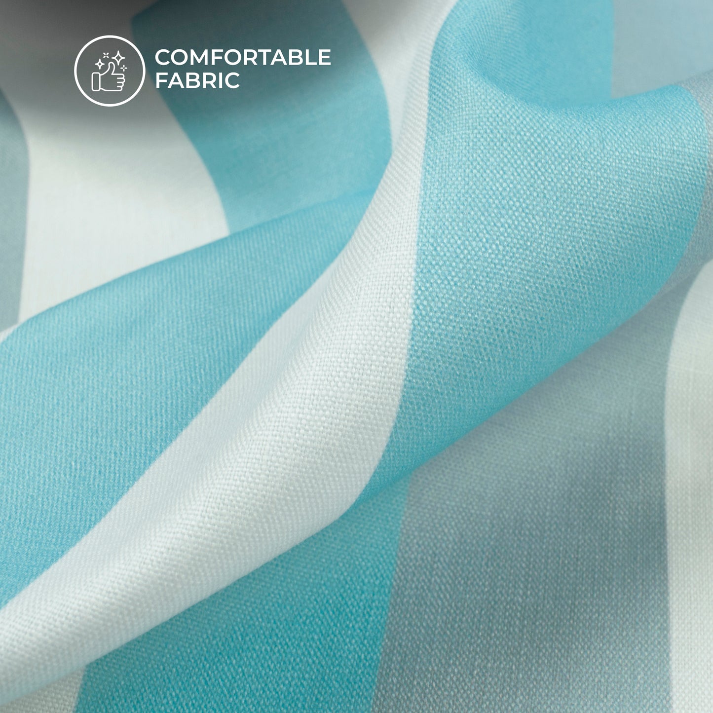 #1 Style Choice - Stripes Digital Print Poly Linen fabric