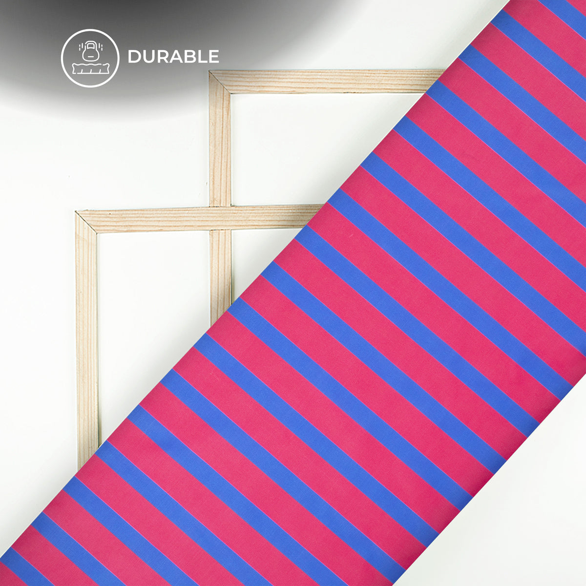 DIY-Ready Striped Digital Print Poly Linen Fabric -Top Pick For 2025