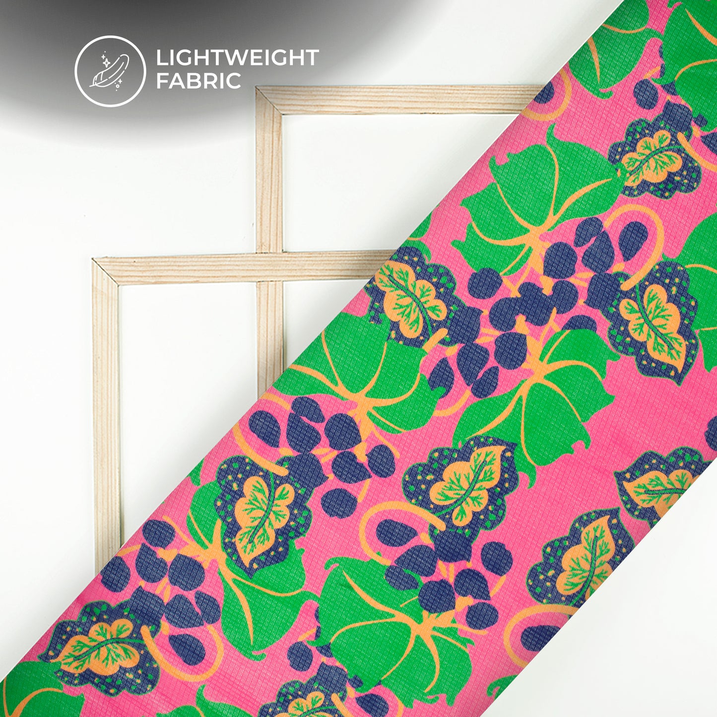 Floral Crush 2025 – Digital Print Kota Doria Fabric in Bold Purple-Green Pop