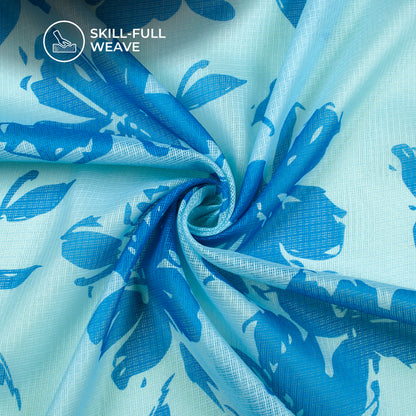Scroll-Stopping Digital Print Floral Kota Doria Fabric For Everyday Style