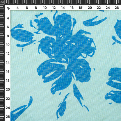 Scroll-Stopping Digital Print Floral Kota Doria Fabric For Everyday Style