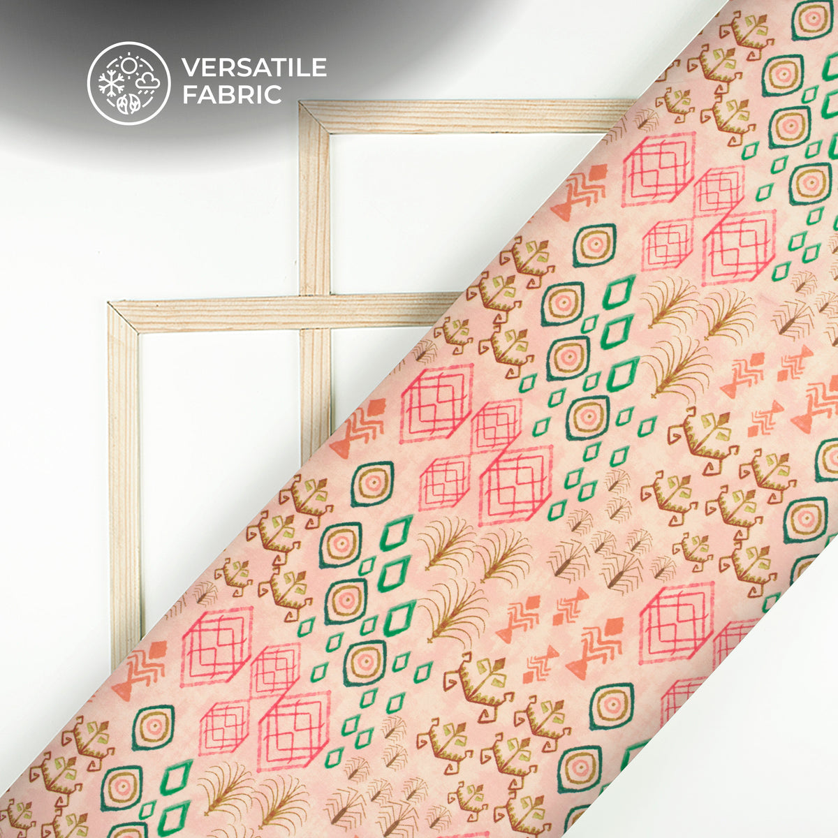Tribaltales - Digital Print Flat Silk Fabric With Contemporary Tribal Print
