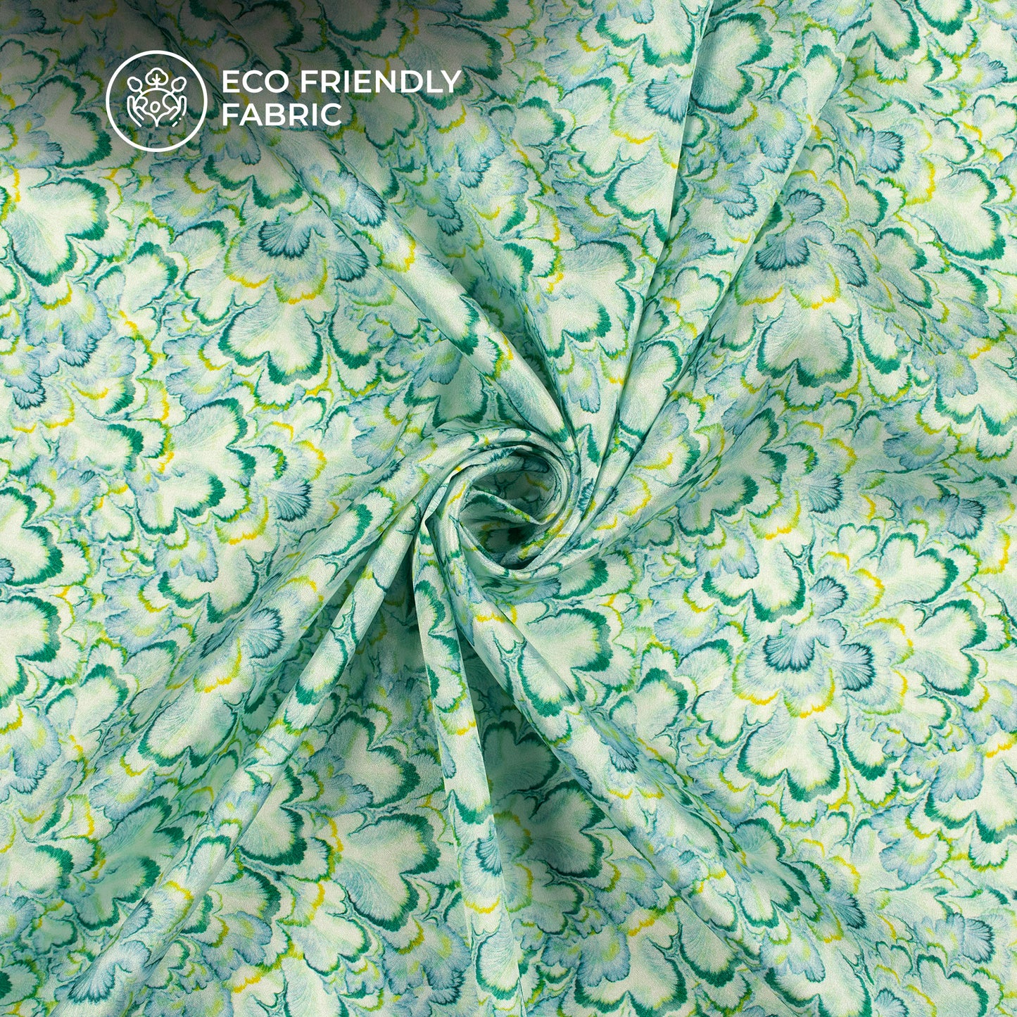 Seamless Classic Floral Digital Print Crepe Silk Fabric