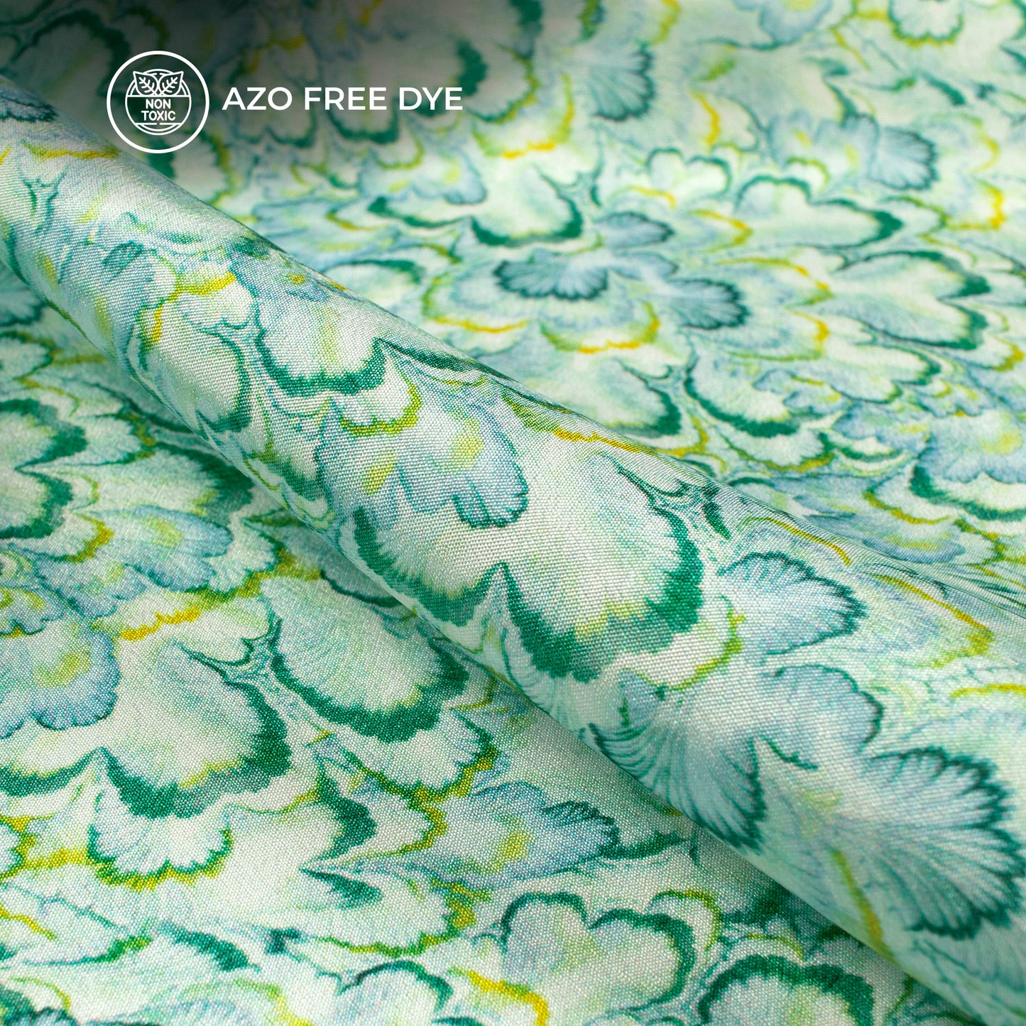 Seamless Classic Floral Digital Print Crepe Silk Fabric