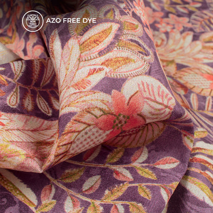 Vintage Seamless Floral Digital Print Crepe Silk Fabric