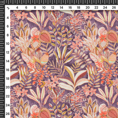 Vintage Seamless Floral Digital Print Crepe Silk Fabric