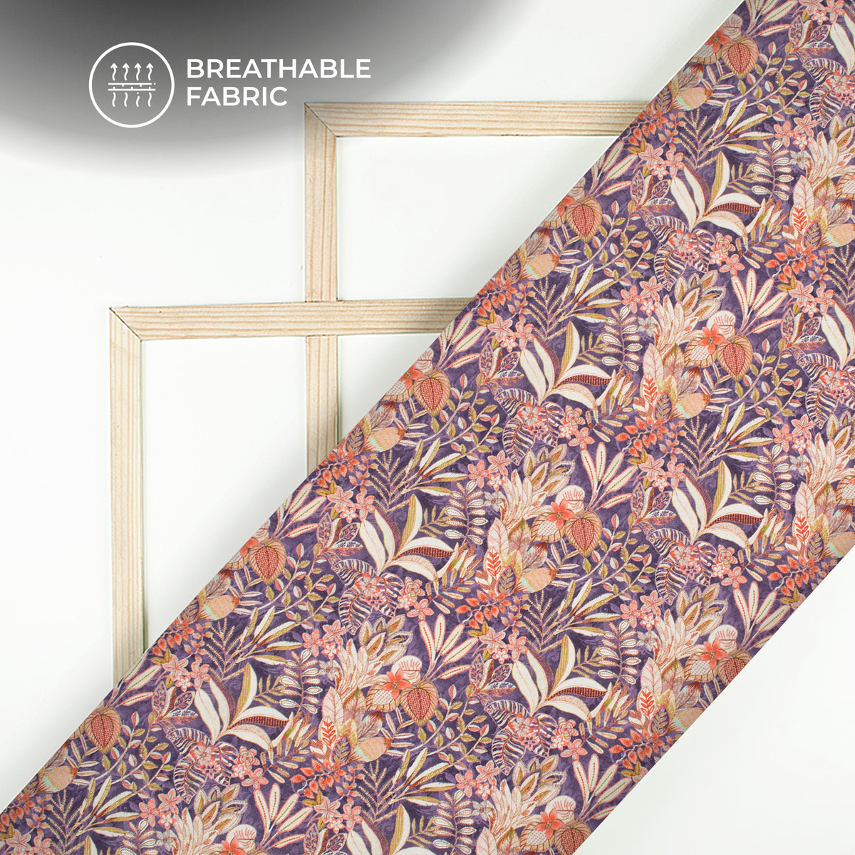 Vintage Seamless Floral Digital Print Crepe Silk Fabric