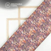 Vintage Seamless Floral Digital Print Crepe Silk Fabric