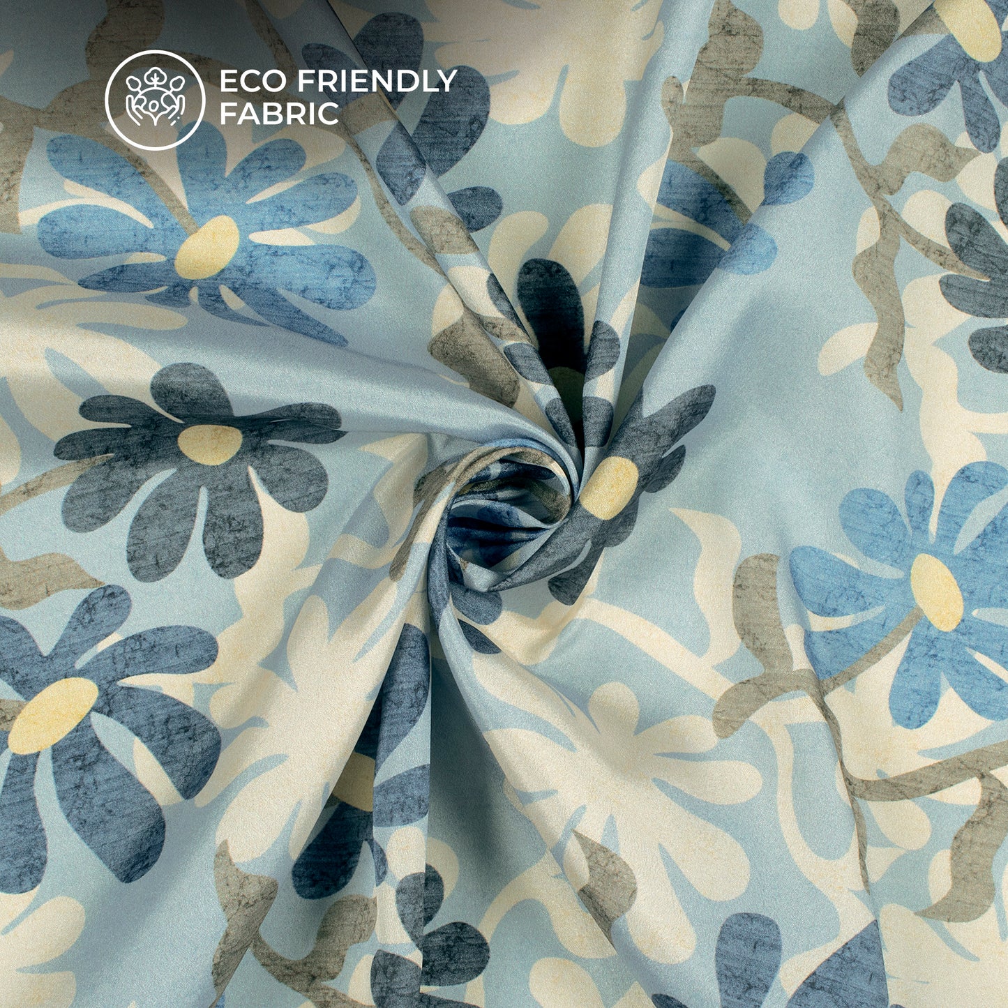 Bestselling Abstract Floral Digital Print Crepe Silk Fabric