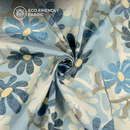 Bestselling Abstract Floral Digital Print Crepe Silk Fabric