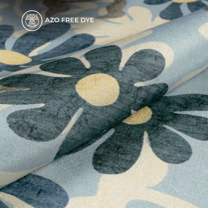 Bestselling Abstract Floral Digital Print Crepe Silk Fabric