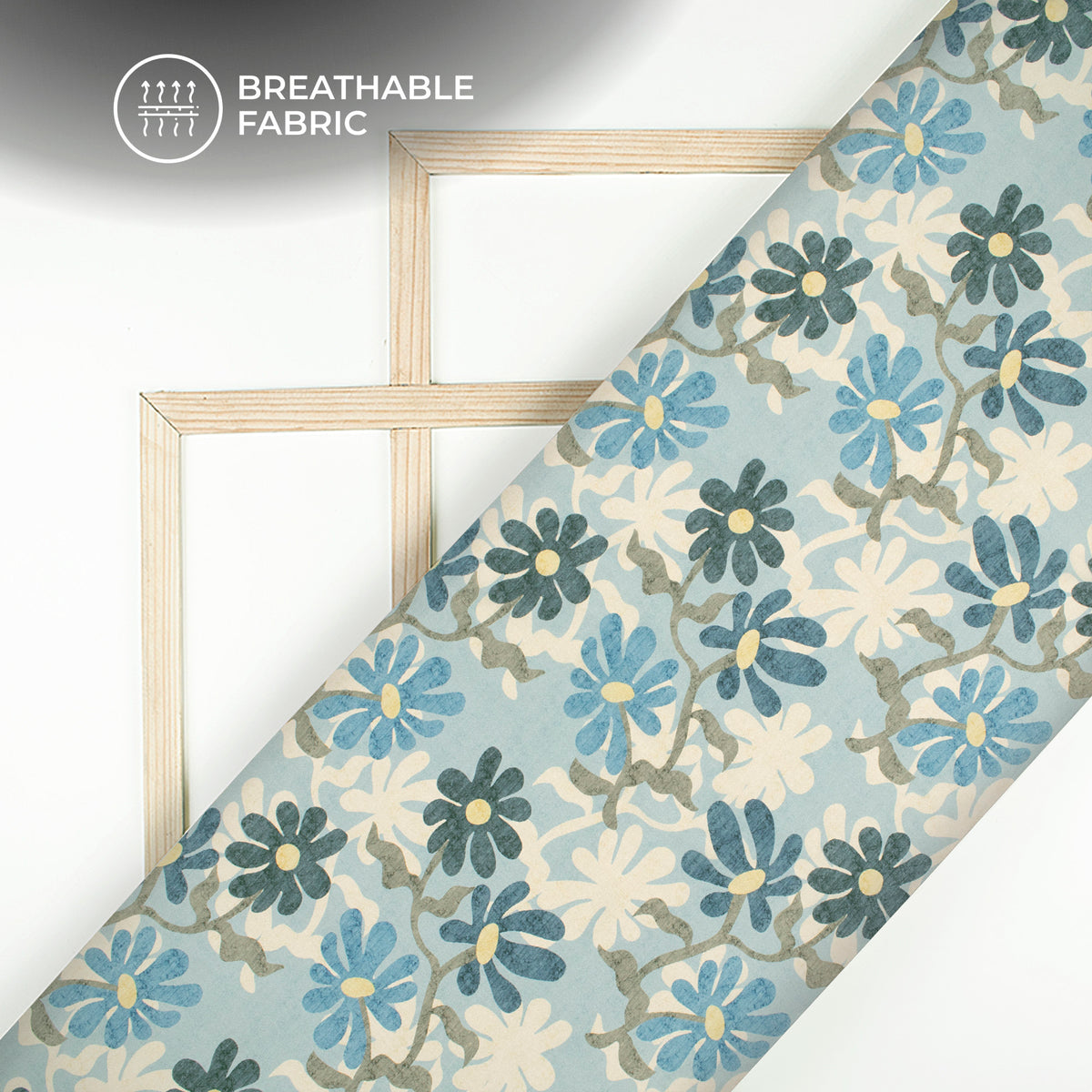 Bestselling Abstract Floral Digital Print Crepe Silk Fabric
