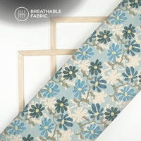Bestselling Abstract Floral Digital Print Crepe Silk Fabric