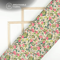 Seamless Bloosom Floral Digital Print Crepe Silk Fabric