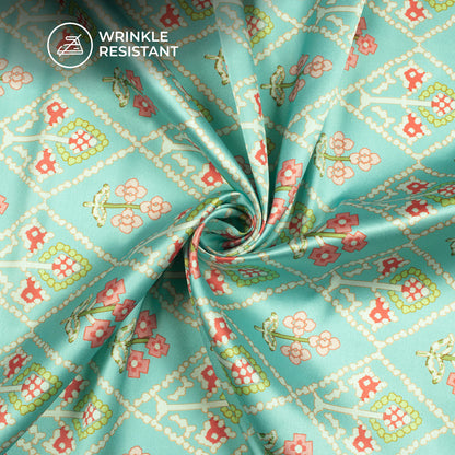 Buy Patola Digital Print Fabric Online - Japan Satin Material